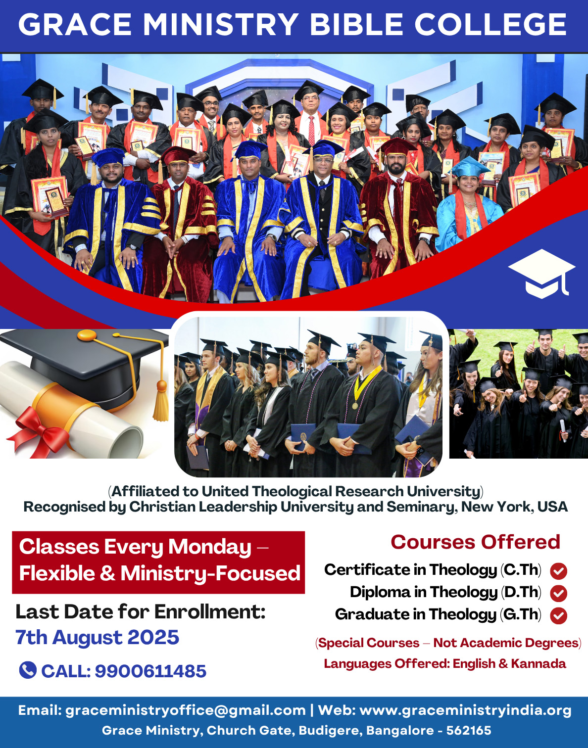 Welcome to Grace Ministry Theological Bible College, Bangalore — a premier Christian institution dedicated to preparing believers for impactful roles in ministry, leadership, and Christian service.